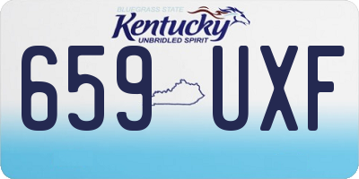 KY license plate 659UXF