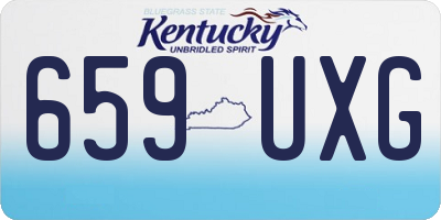 KY license plate 659UXG