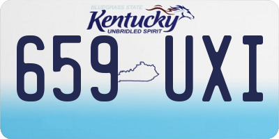 KY license plate 659UXI