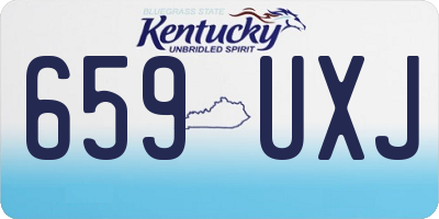 KY license plate 659UXJ