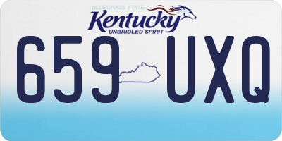 KY license plate 659UXQ
