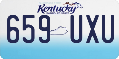 KY license plate 659UXU