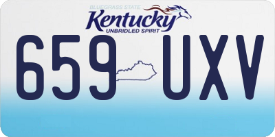 KY license plate 659UXV