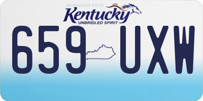 KY license plate 659UXW