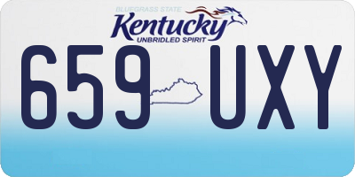KY license plate 659UXY