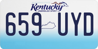 KY license plate 659UYD