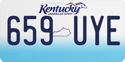 KY license plate 659UYE