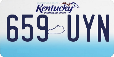 KY license plate 659UYN