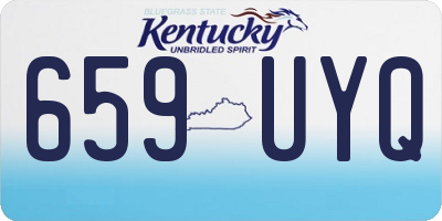 KY license plate 659UYQ