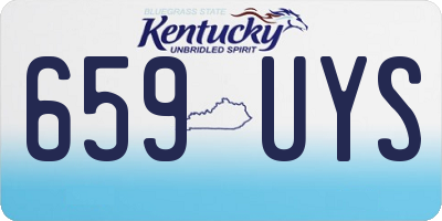 KY license plate 659UYS