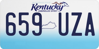 KY license plate 659UZA
