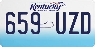KY license plate 659UZD
