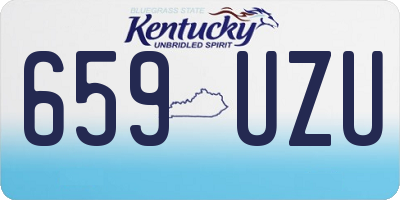 KY license plate 659UZU