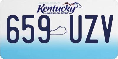 KY license plate 659UZV
