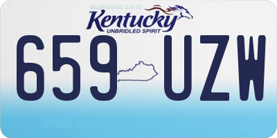 KY license plate 659UZW
