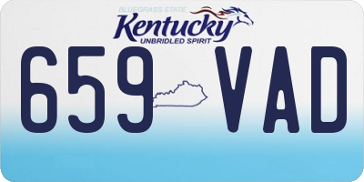 KY license plate 659VAD