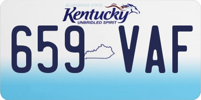 KY license plate 659VAF