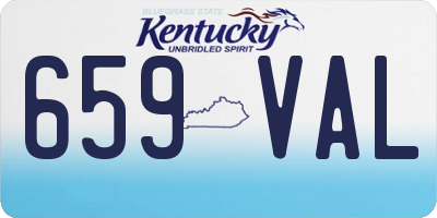 KY license plate 659VAL