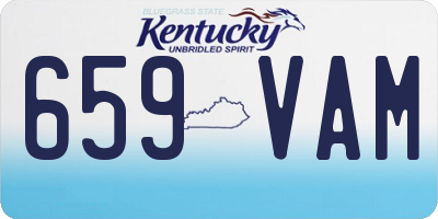 KY license plate 659VAM