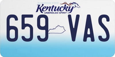 KY license plate 659VAS