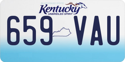 KY license plate 659VAU