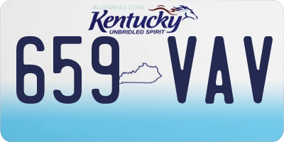 KY license plate 659VAV