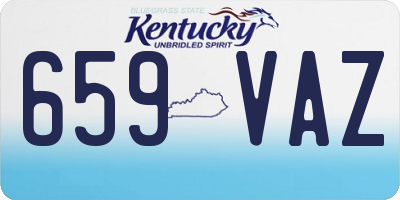 KY license plate 659VAZ