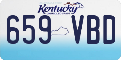 KY license plate 659VBD