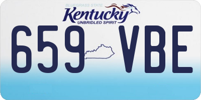 KY license plate 659VBE