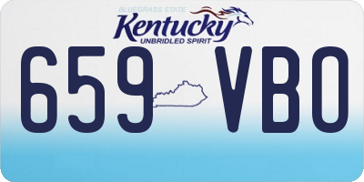 KY license plate 659VBO