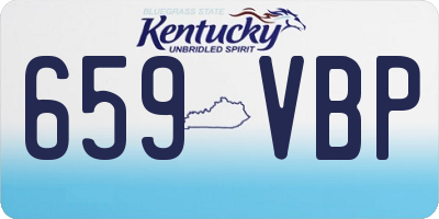 KY license plate 659VBP