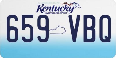 KY license plate 659VBQ