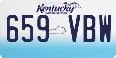KY license plate 659VBW