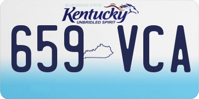 KY license plate 659VCA