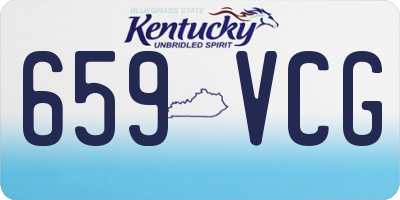 KY license plate 659VCG