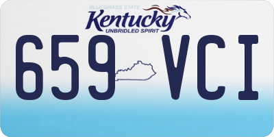 KY license plate 659VCI