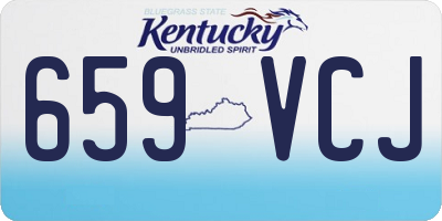 KY license plate 659VCJ