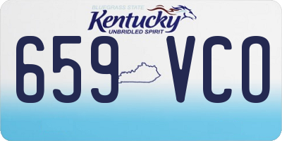 KY license plate 659VCO