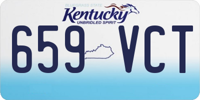 KY license plate 659VCT