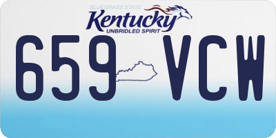 KY license plate 659VCW