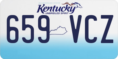 KY license plate 659VCZ