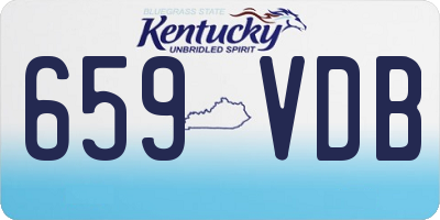 KY license plate 659VDB