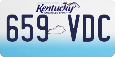 KY license plate 659VDC