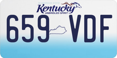 KY license plate 659VDF