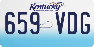 KY license plate 659VDG
