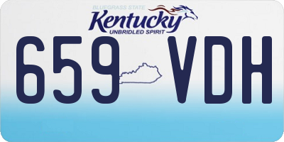 KY license plate 659VDH