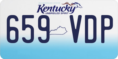 KY license plate 659VDP