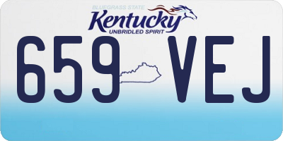 KY license plate 659VEJ