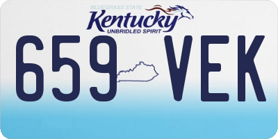 KY license plate 659VEK