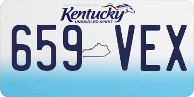 KY license plate 659VEX